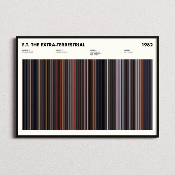ET The Extra Terrestrial Movie Barcode Poster
