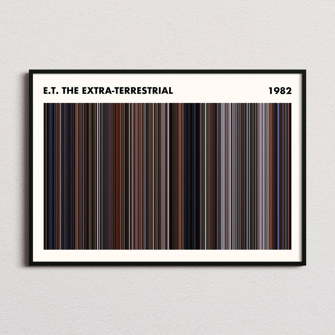 E.T. the Extra-Terrestrial Movie Barcode Poster - Simplified