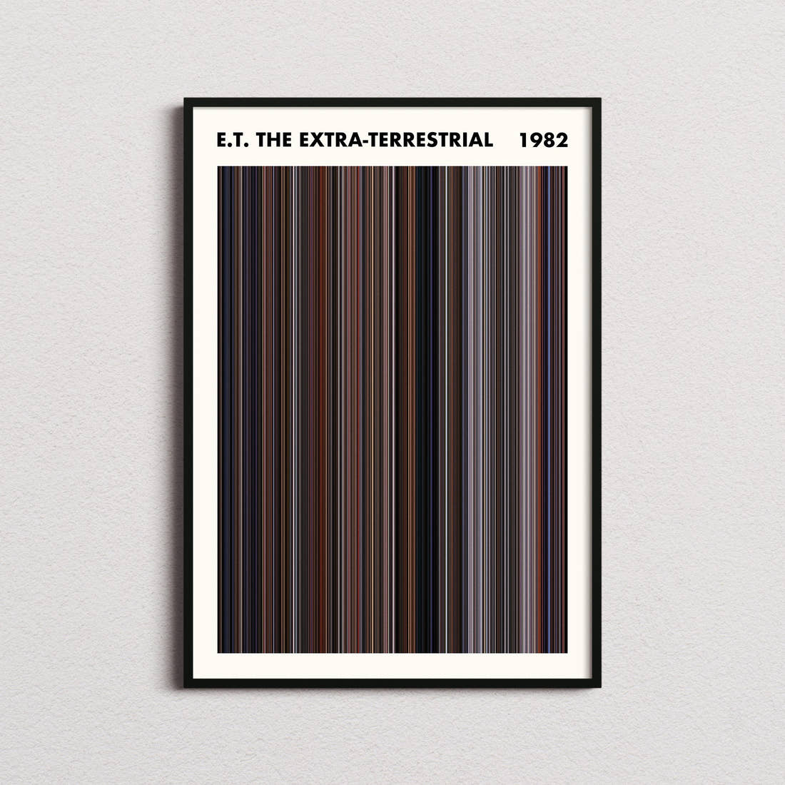 E.T. the Extra-Terrestrial Movie Barcode Poster - Simplified