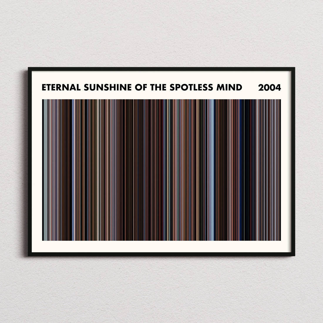 Eternal Sunshine Of The Spotless Mind Movie Barcode Poster - Simplified