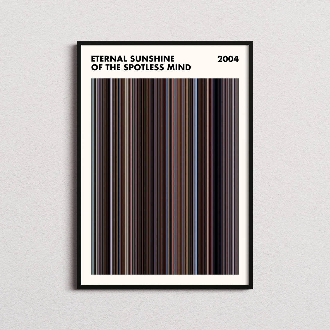 Eternal Sunshine of the Spotless Mind Movie Barcode Poster - Simplified