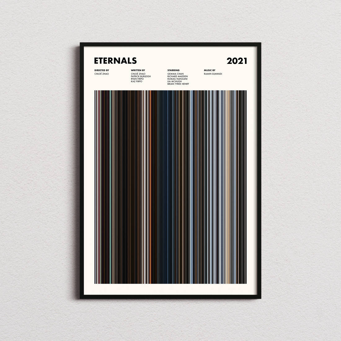 Eternals Movie Barcode Poster