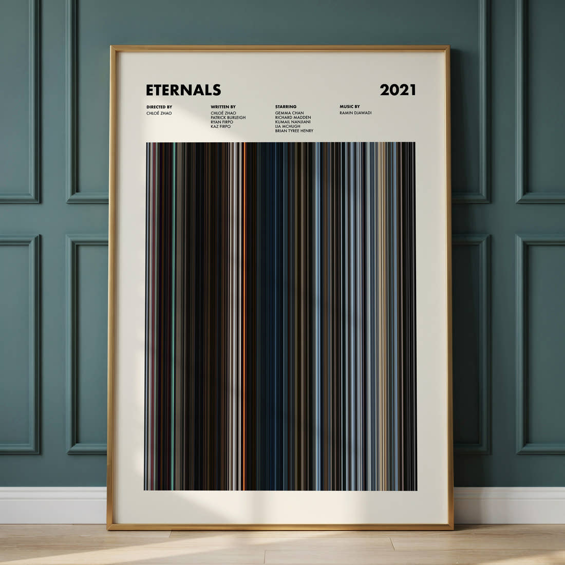 Eternals Movie Barcode Poster