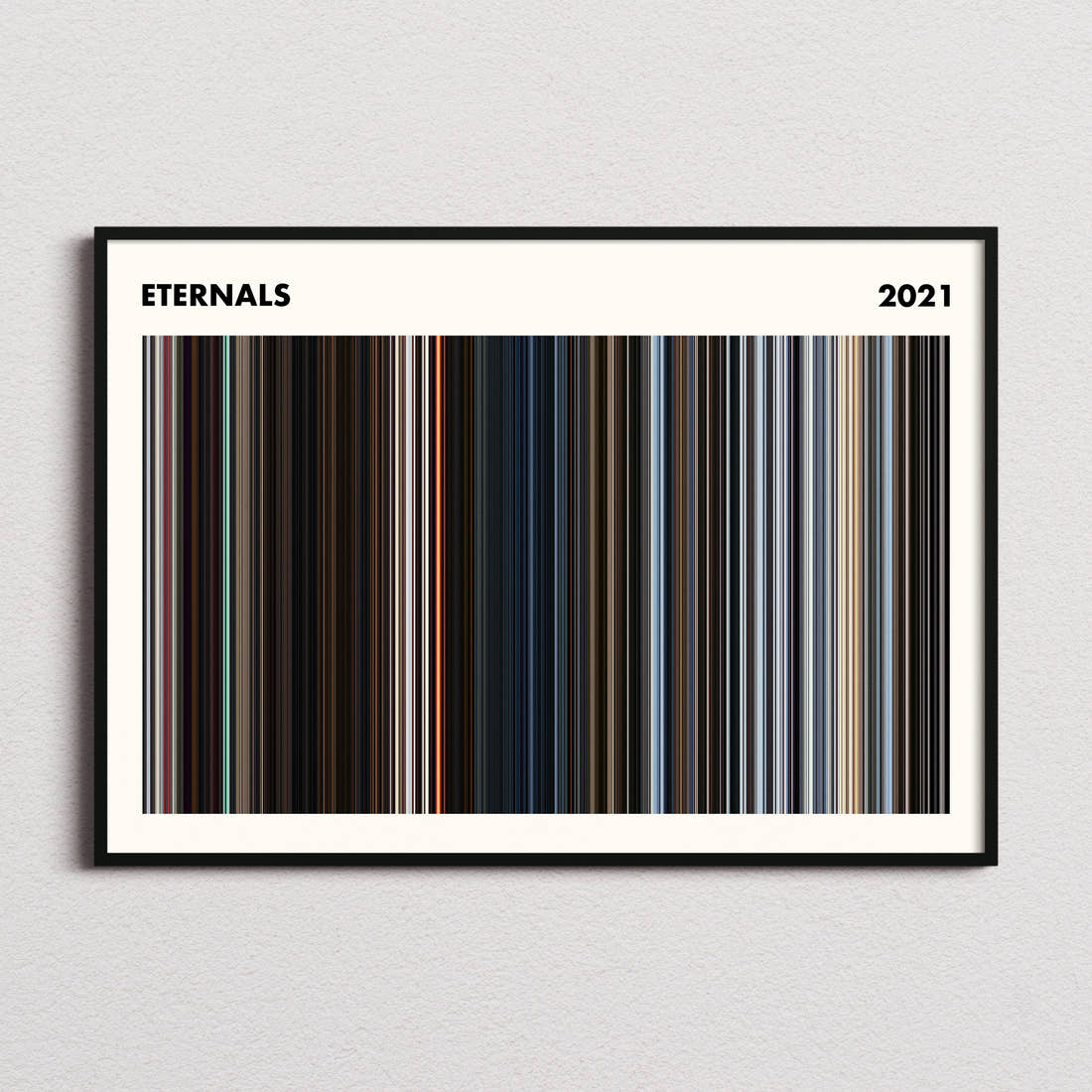 Eternals Movie Barcode Poster - Simplified