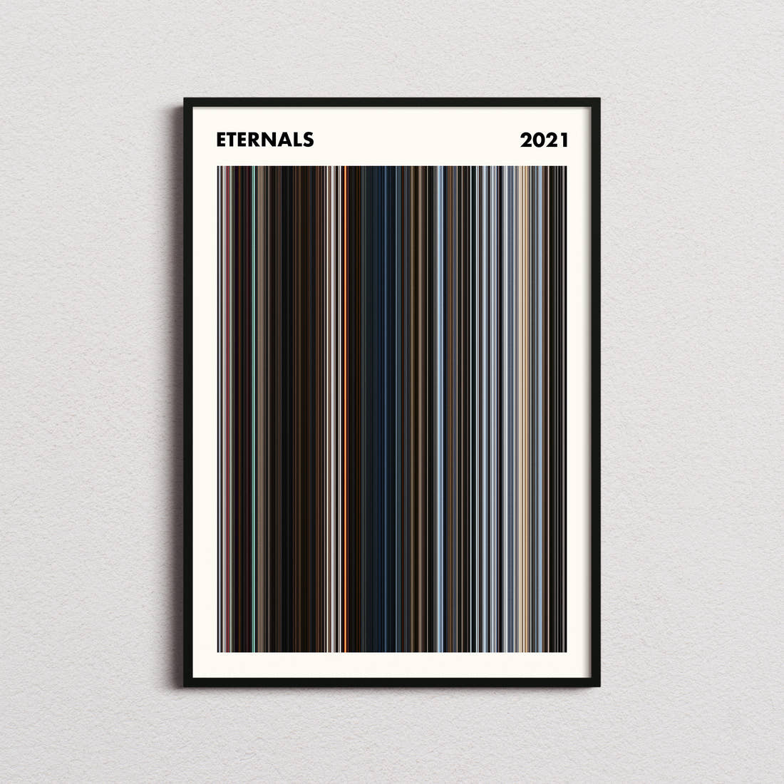 Eternals Movie Barcode Poster - Simplified