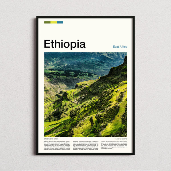 Ethiopia - Green Mountain Valley - Travel Print