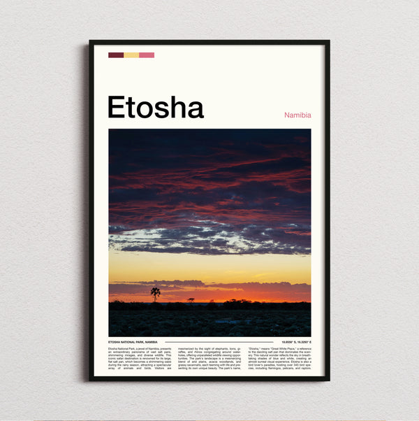 Etosha - Dramatic Sunset Sky - Travel Print