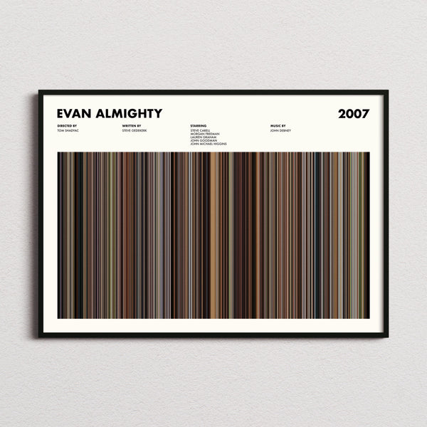 Evan Almighty Movie Barcode Poster