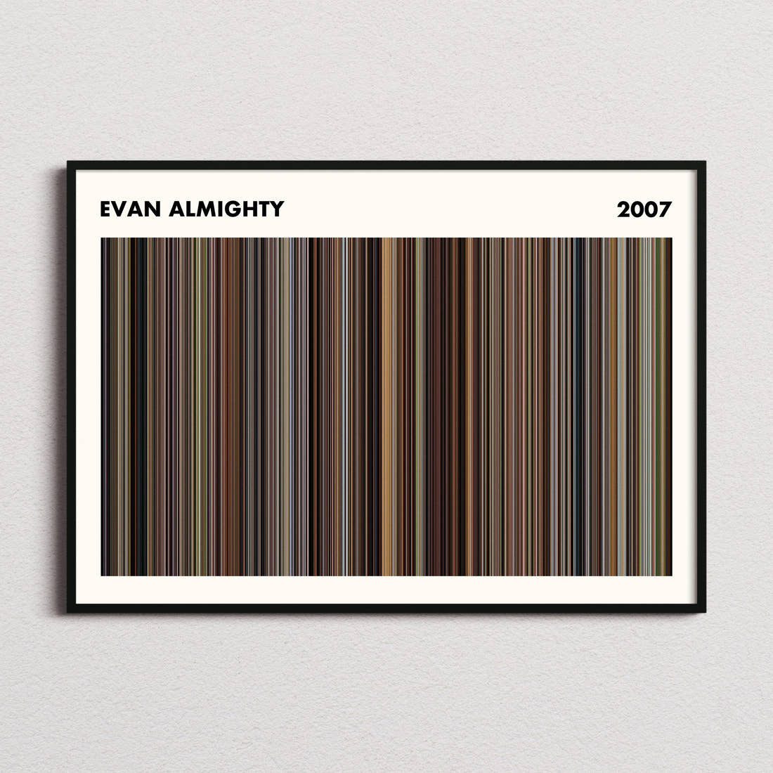 Evan Almighty Movie Barcode Poster - Simplified