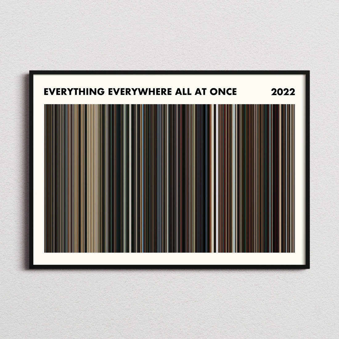 Everything Everywhere All At Once Movie Barcode Poster - Simplified