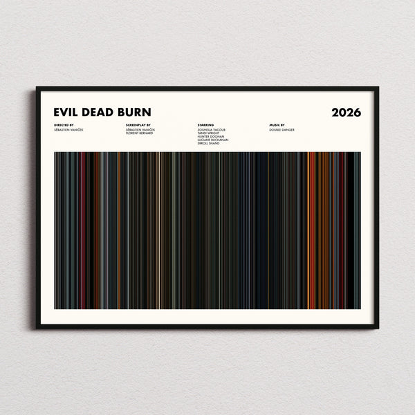 Evil Dead Burn Movie Barcode Poster