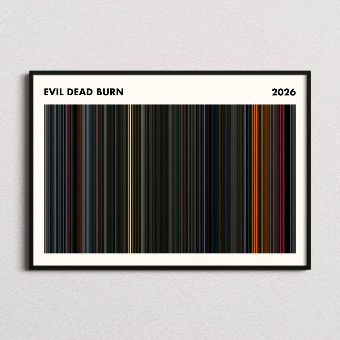 Evil Dead Burn Movie Barcode Poster - Simplified