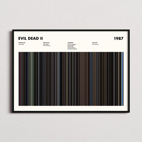Evil Dead II Movie Barcode Poster