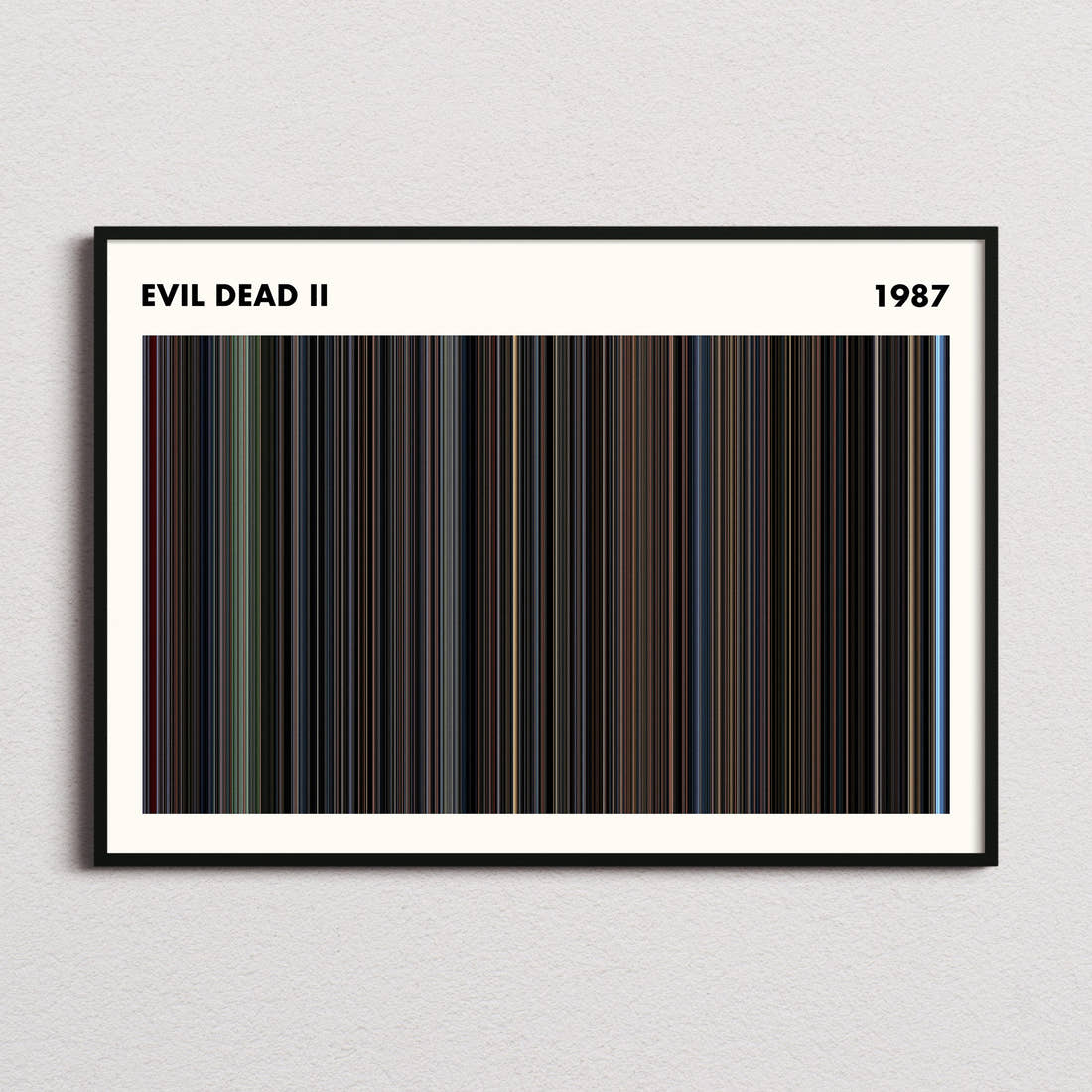 Evil Dead II Movie Barcode Poster - Simplified