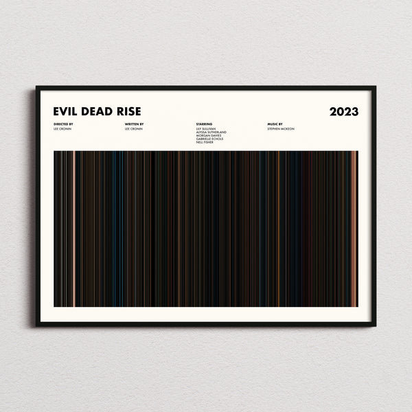 Evil Dead Rise Movie Barcode Poster