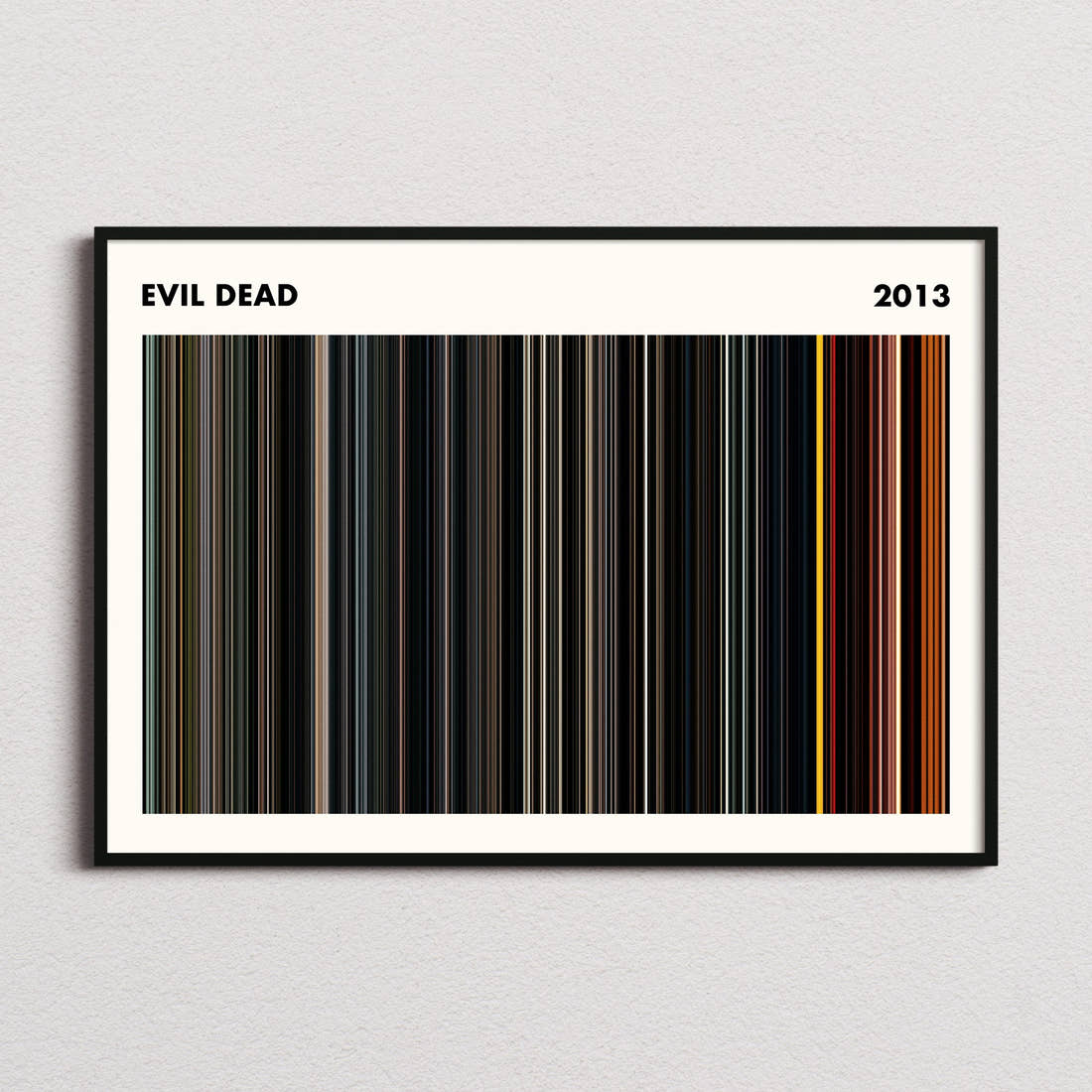 Evil Dead Movie Barcode Poster - Simplified
