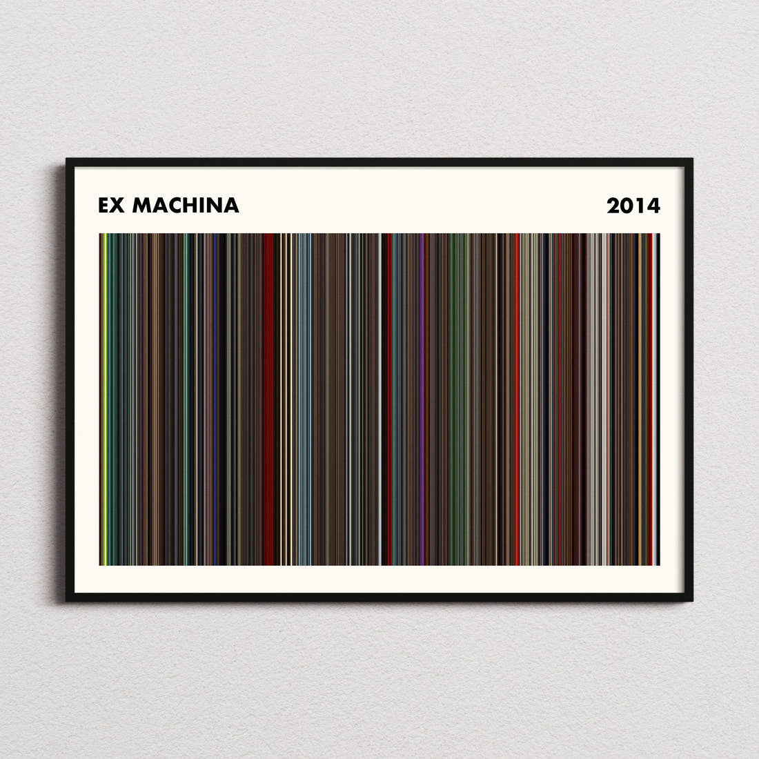 Ex Machina Movie Barcode Poster - Simplified