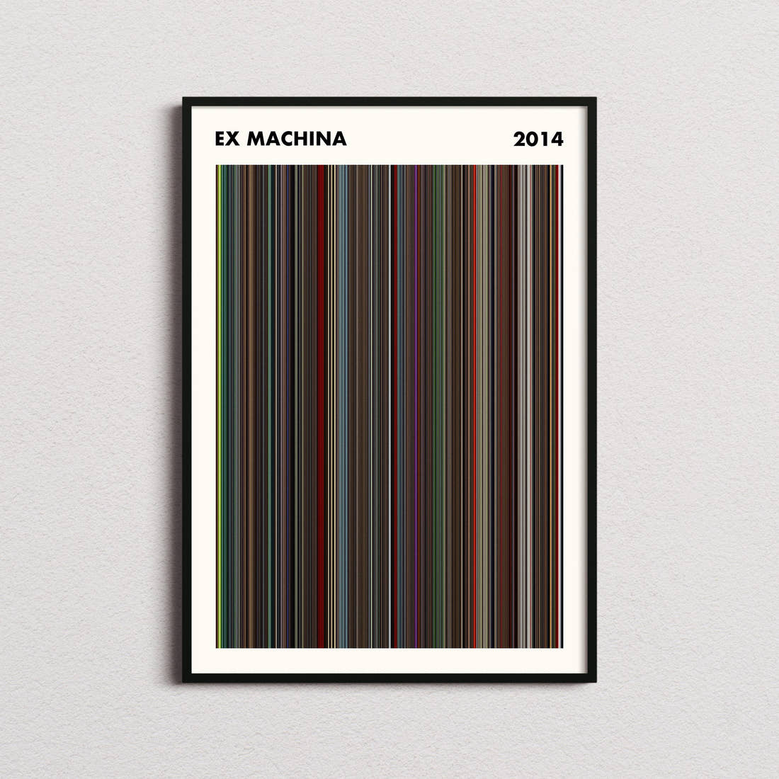 Ex Machina Movie Barcode Poster - Simplified
