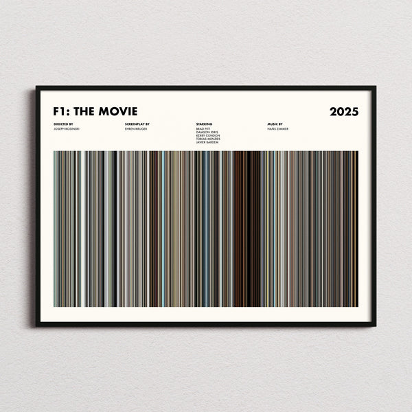 F1: The Movie Movie Barcode Poster