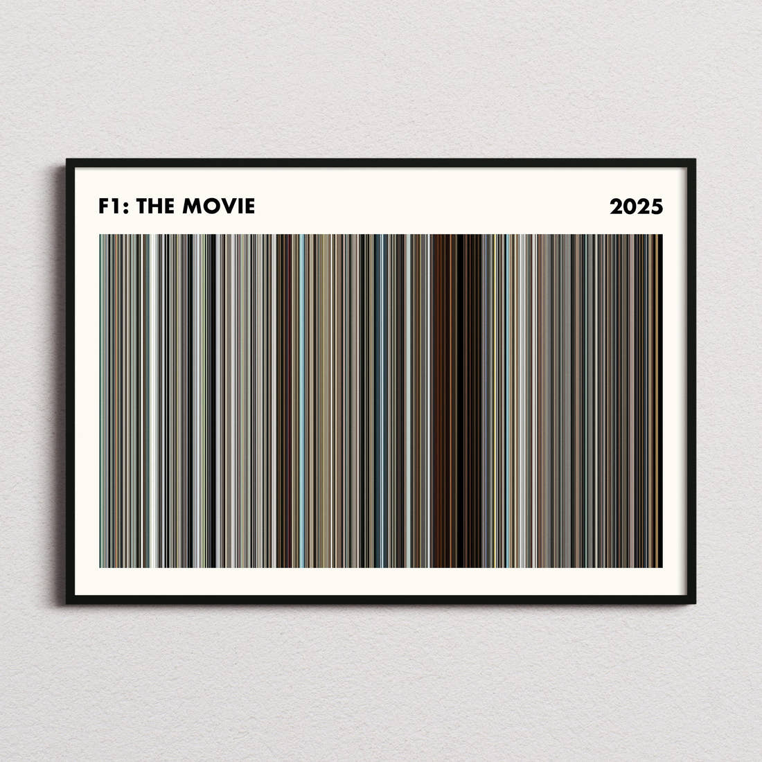 F1: The Movie Movie Barcode Poster - Simplified