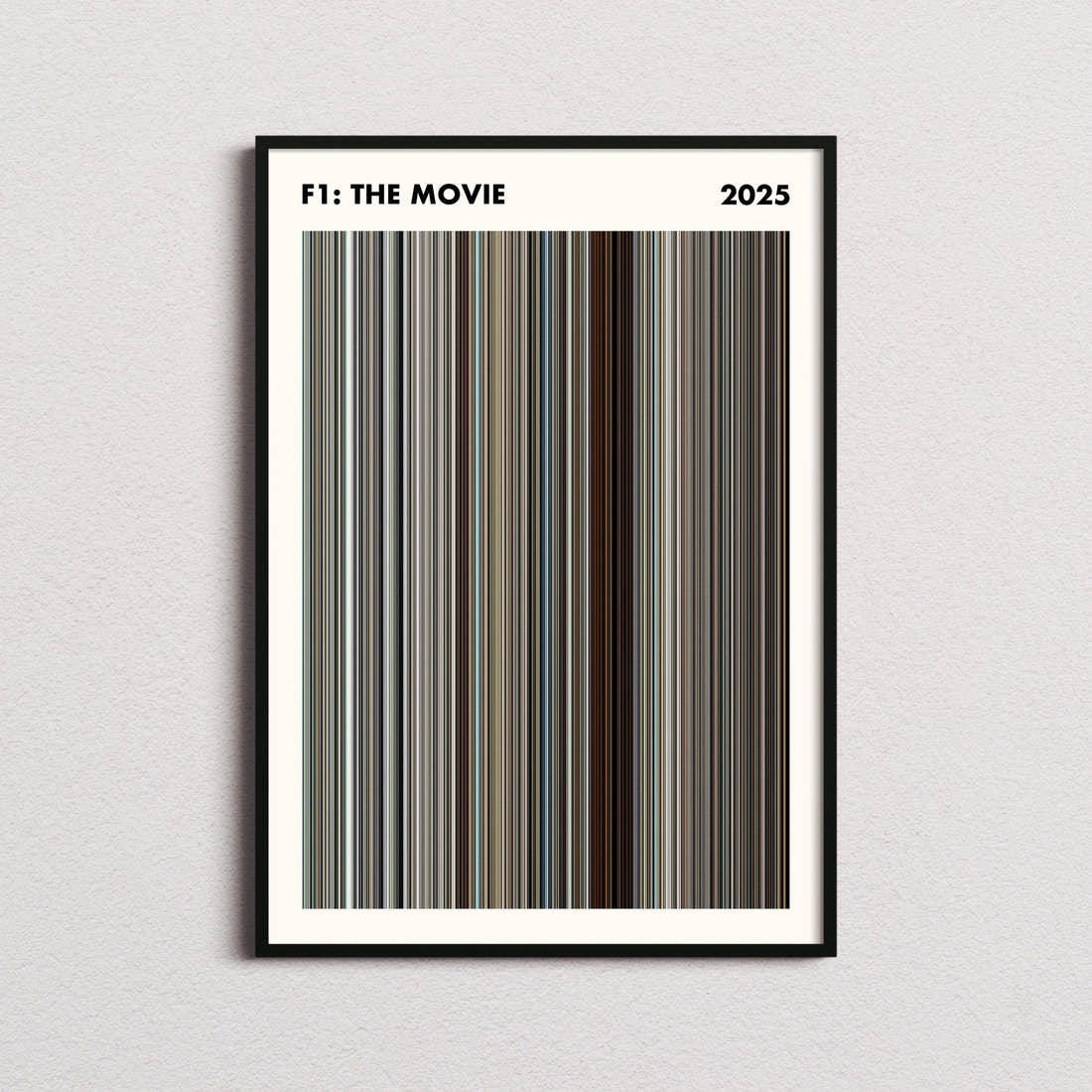 F1: The Movie Movie Barcode Poster - Simplified