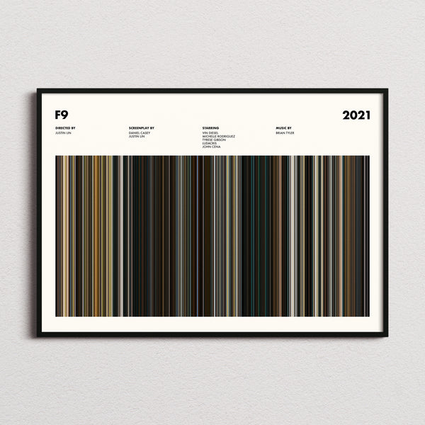 F9 Movie Barcode Poster