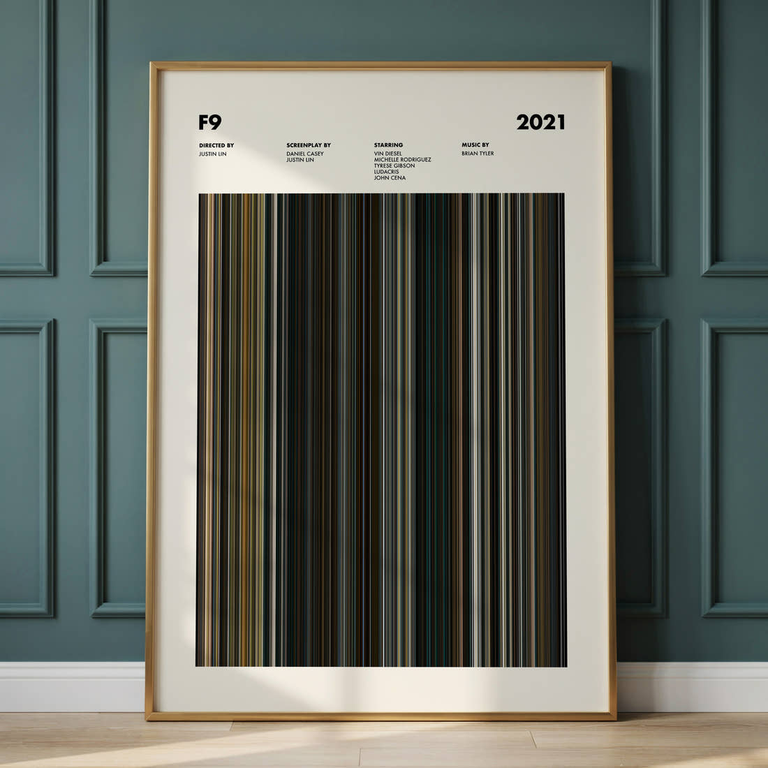 F9 Movie Barcode Poster