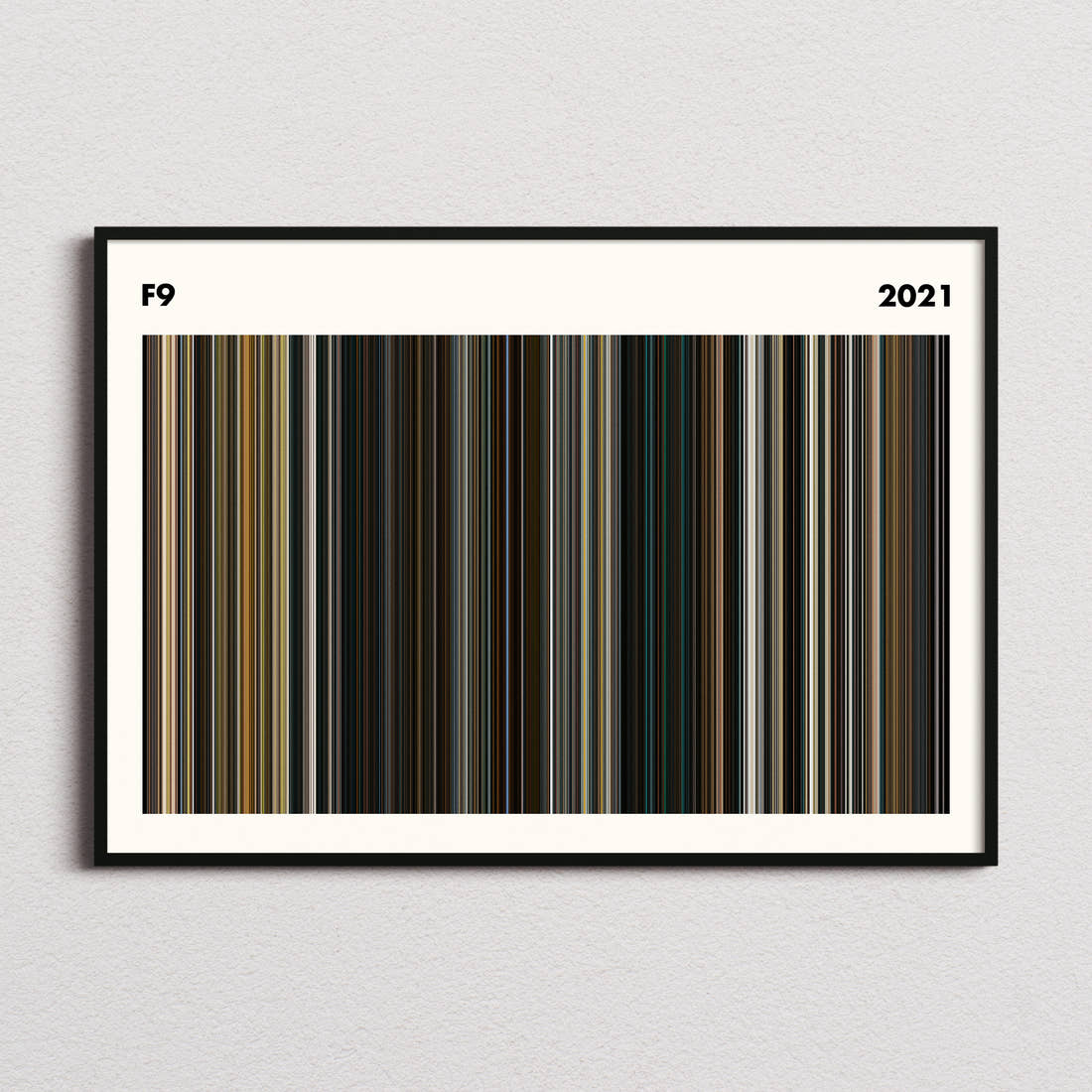 F9 Movie Barcode Poster - Simplified