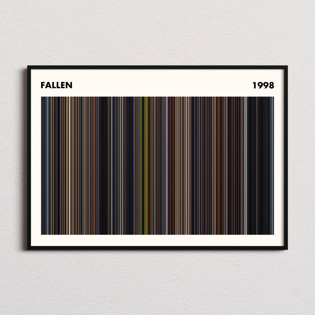 Fallen Movie Barcode Poster - Simplified