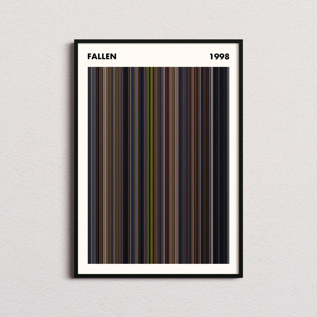 Fallen Movie Barcode Poster - Simplified