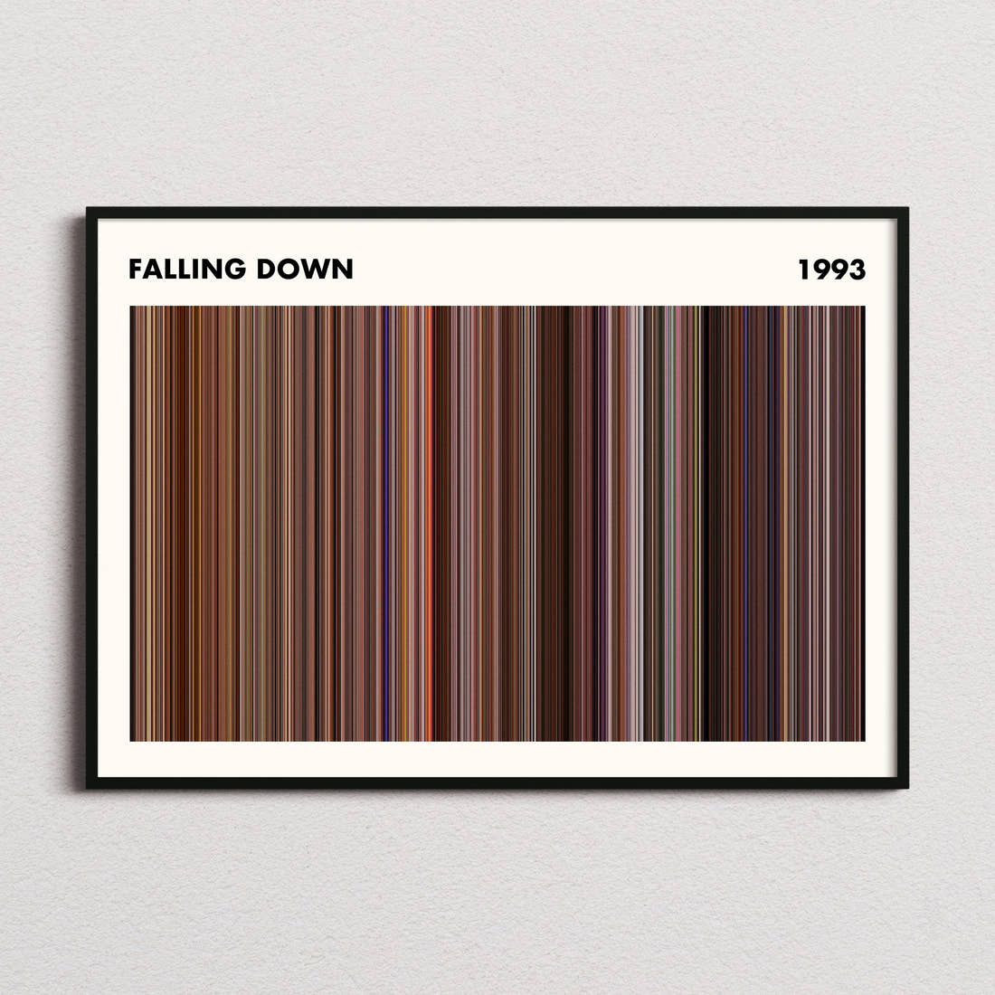 Falling Down Movie Barcode Poster - Simplified