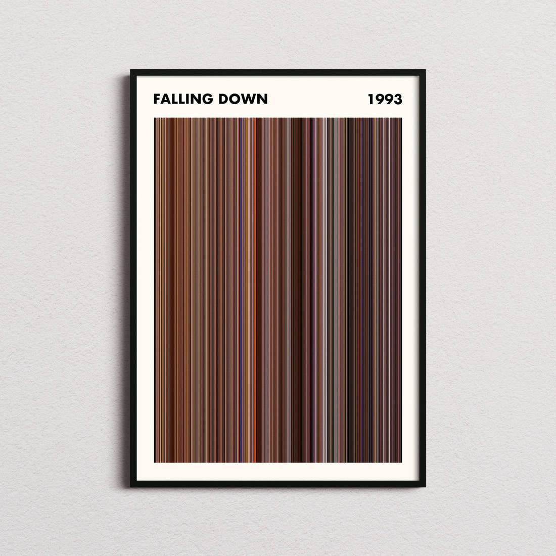 Falling Down Movie Barcode Poster - Simplified