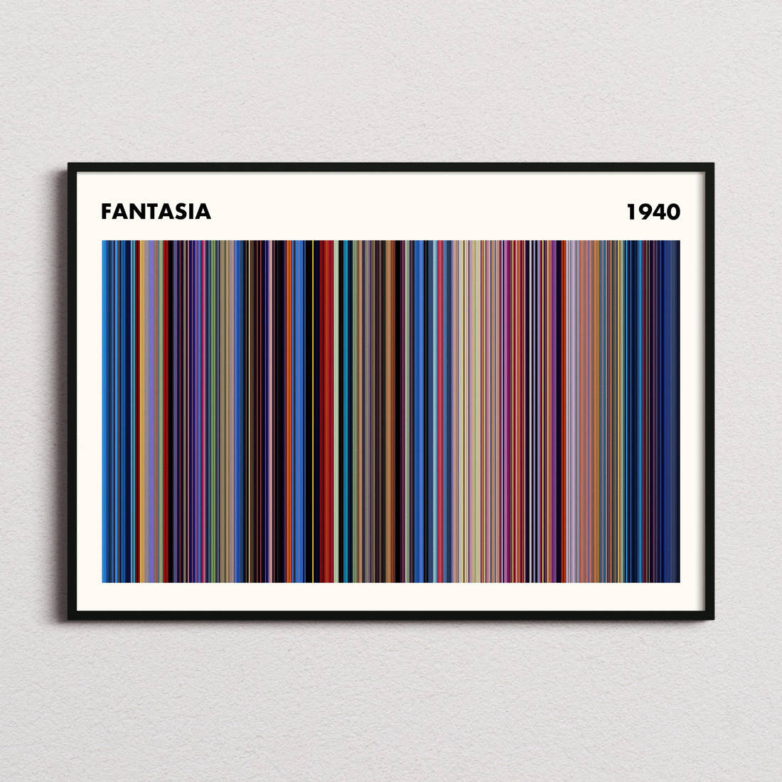 Fantasia Movie Barcode Poster - Simplified