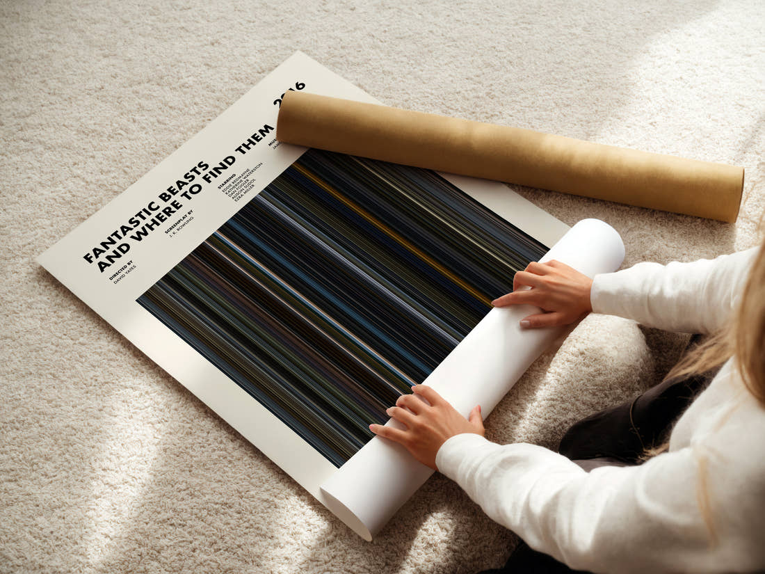 Fantastic Beasts and Where to Find Them Movie Barcode Poster