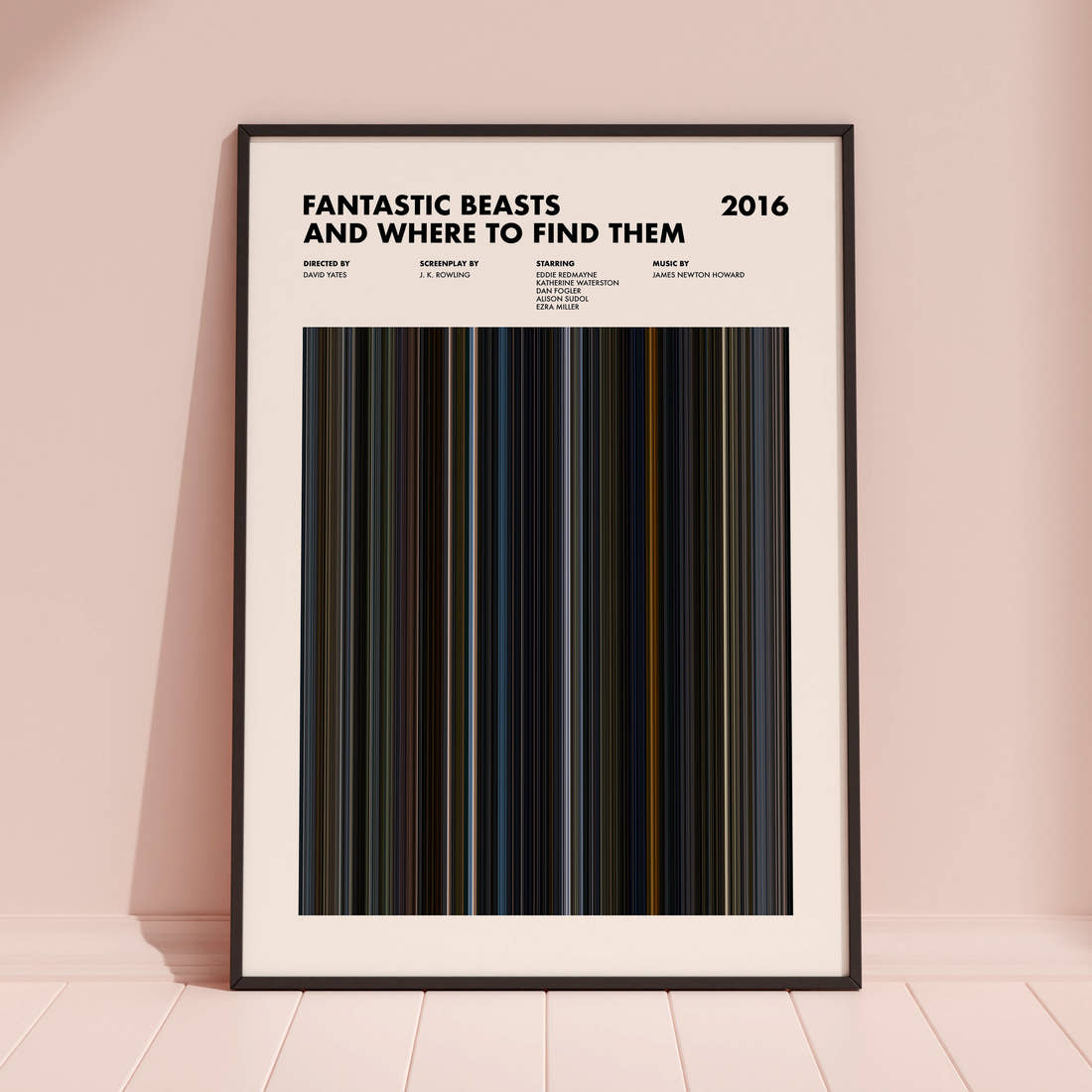 Fantastic Beasts and Where to Find Them Movie Barcode Poster