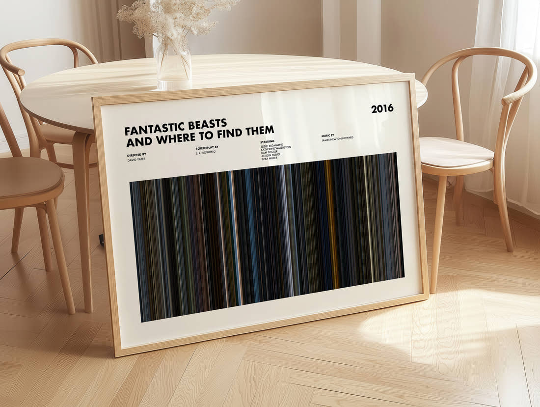 Fantastic Beasts and Where to Find Them Movie Barcode Poster