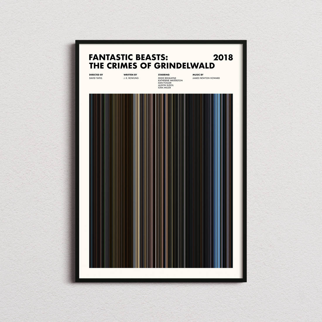 Fantastic Beasts: The Crimes of Grindelwald Movie Barcode Poster