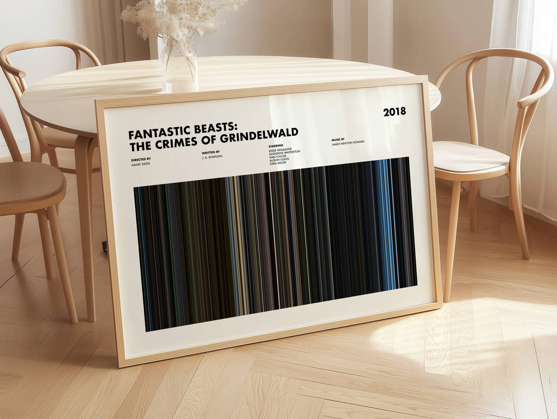 Fantastic Beasts: The Crimes of Grindelwald Movie Barcode Poster