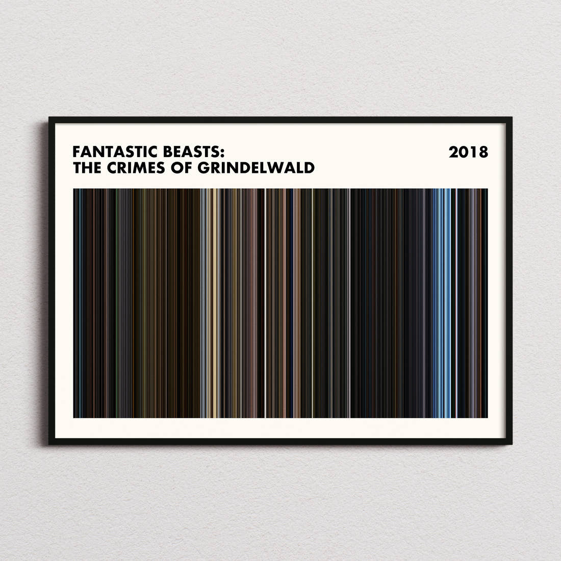 Fantastic Beasts: The Crimes of Grindelwald Movie Barcode Poster - Simplified