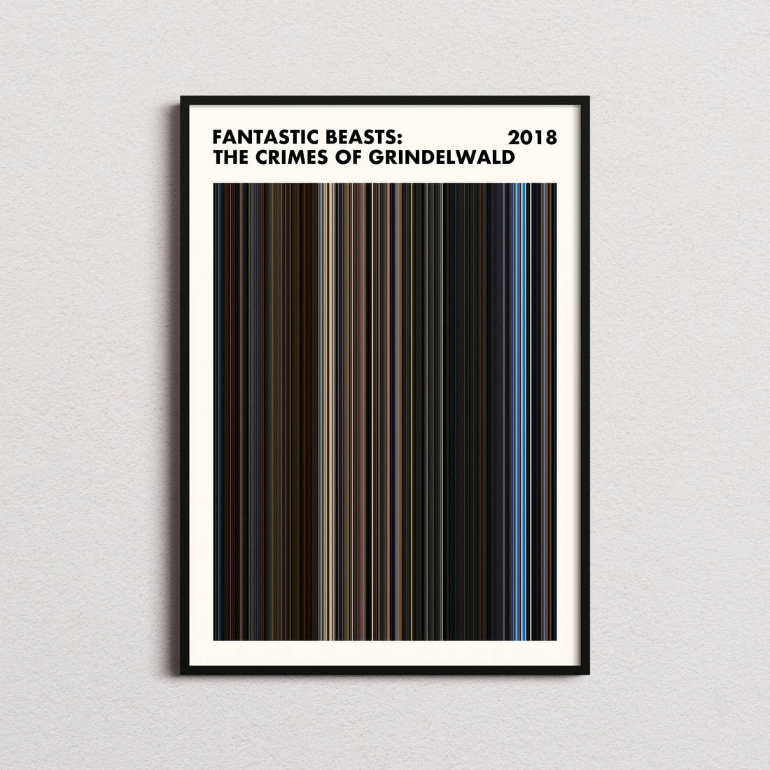 Fantastic Beasts: The Crimes of Grindelwald Movie Barcode Poster - Simplified