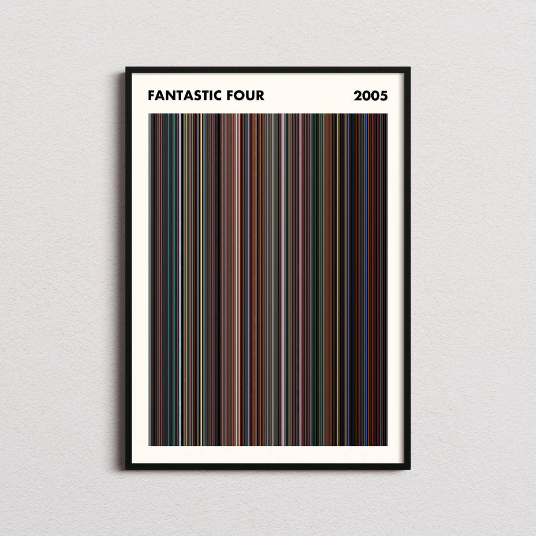 Fantastic Four Movie Barcode Poster - Simplified