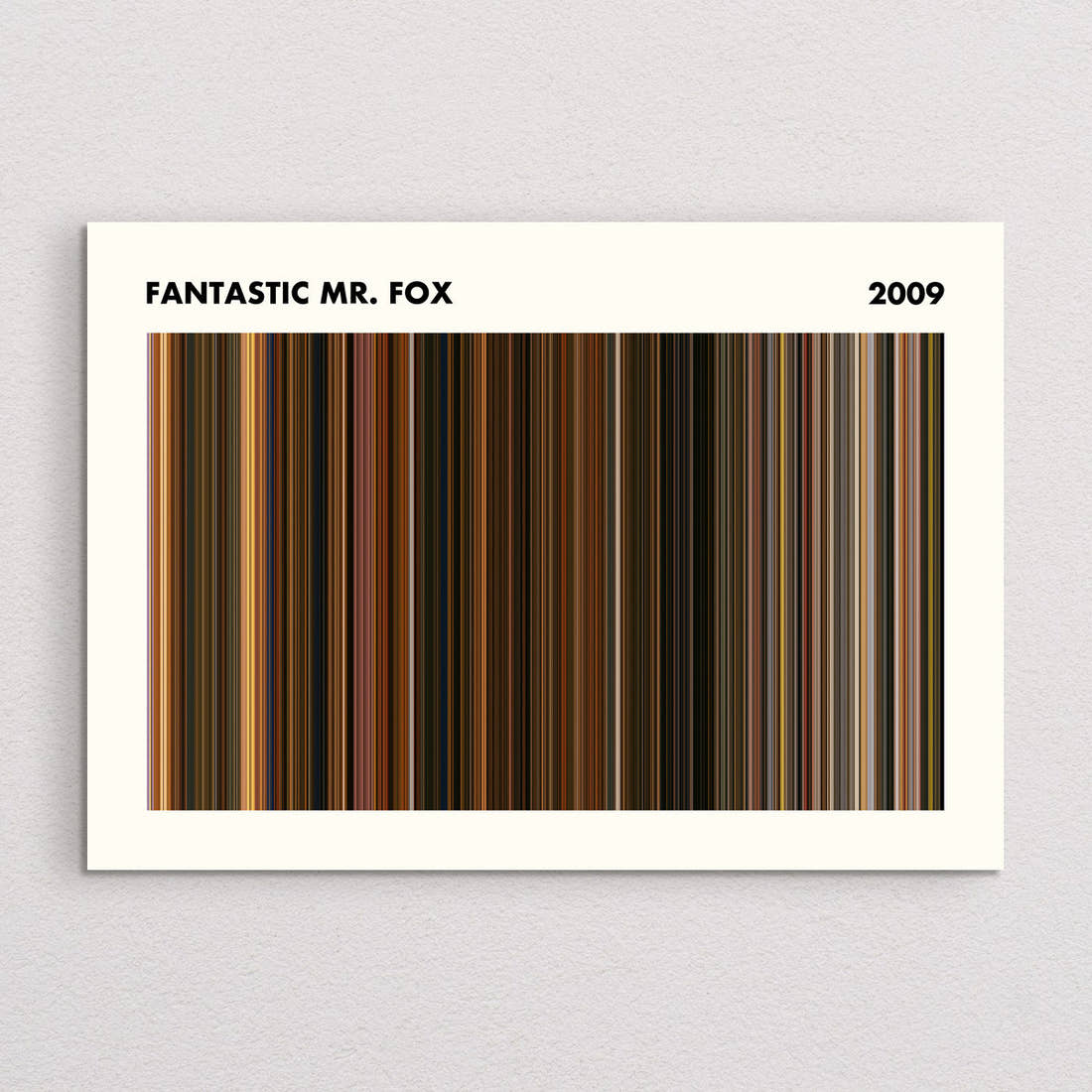Fantastic Mr. Fox Movie Barcode Print