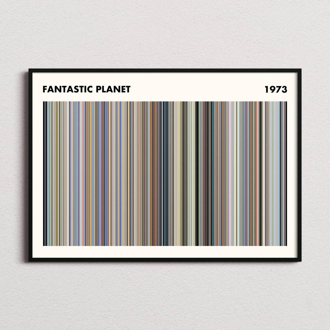 Fantastic Planet Movie Barcode Poster - Simplified