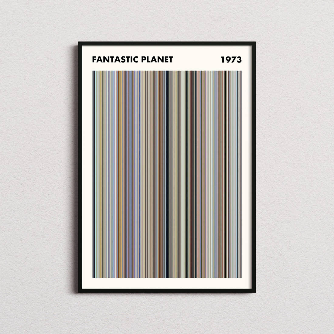 Fantastic Planet Movie Barcode Poster - Simplified