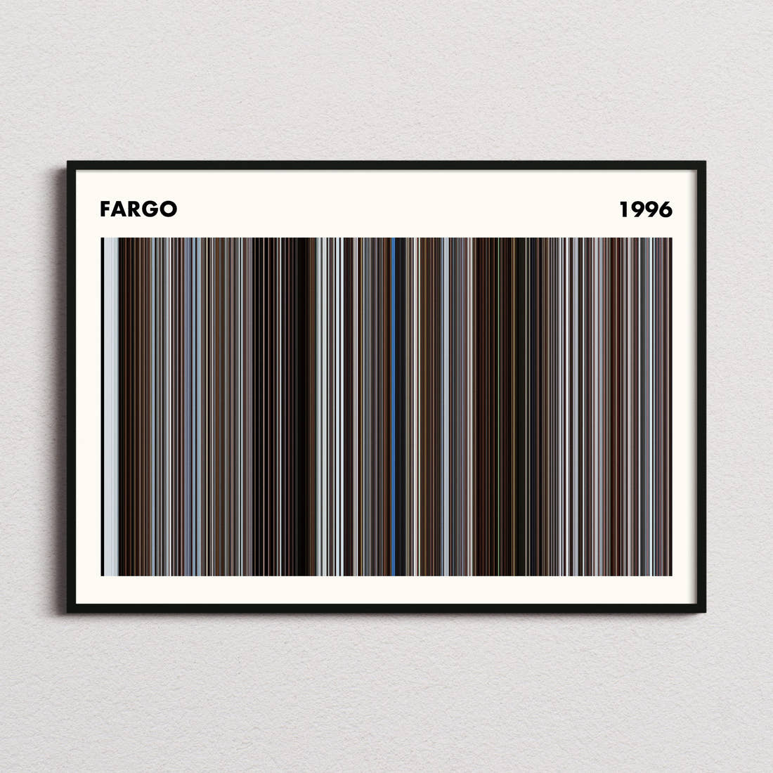 Fargo Movie Barcode Poster - Simplified