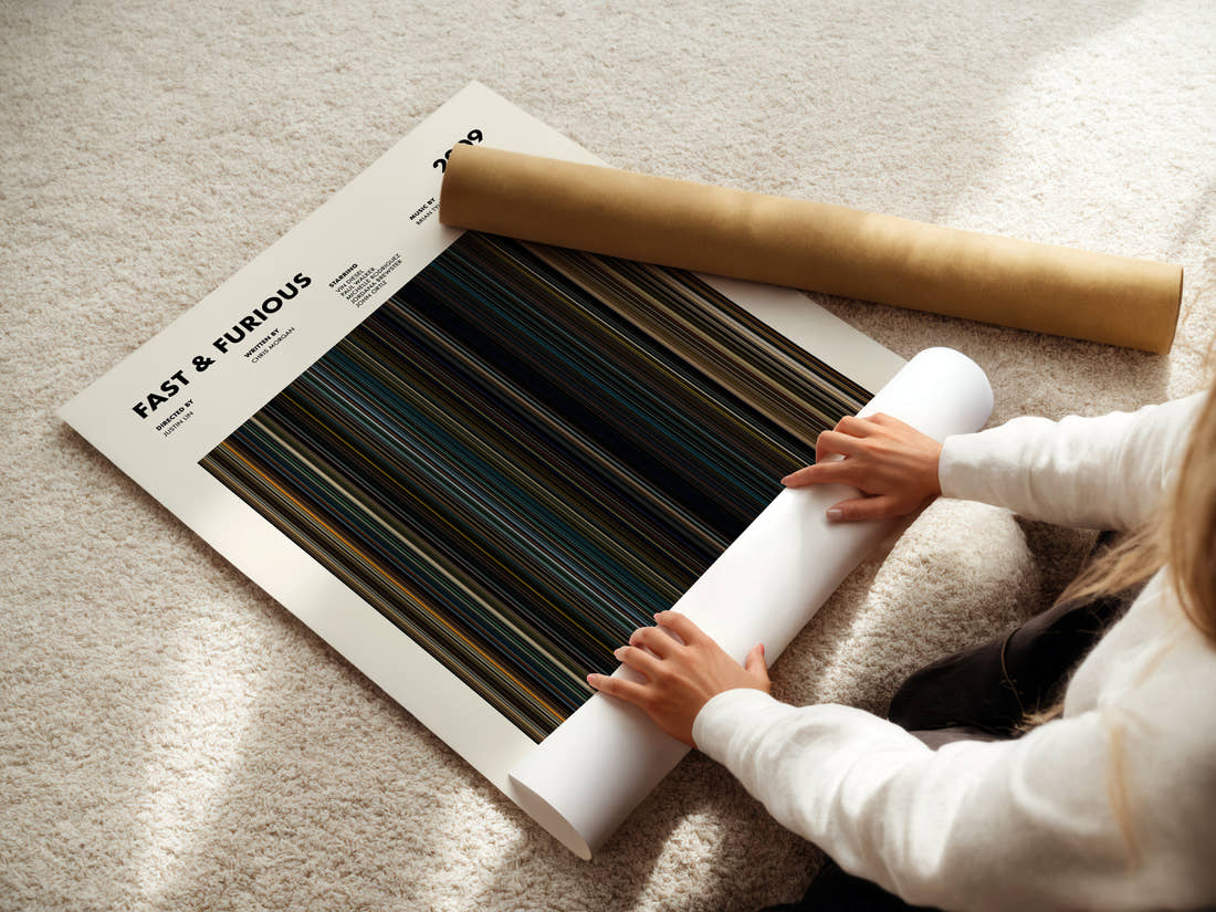 Fast & Furious Movie Barcode Poster