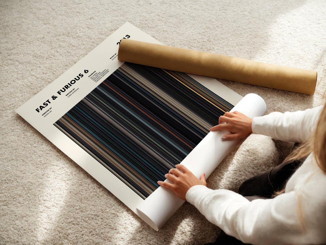 Fast & Furious 6 Movie Barcode Poster