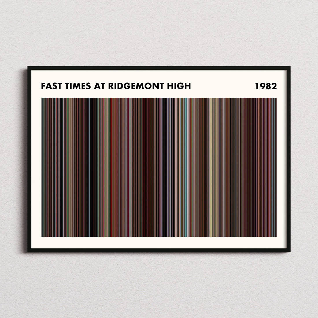 Fast Times At Ridgemont High Movie Barcode Poster - Simplified