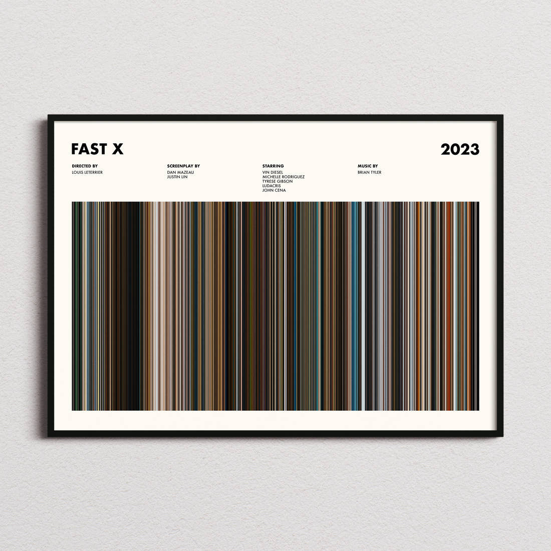 Fast X Movie Barcode Poster