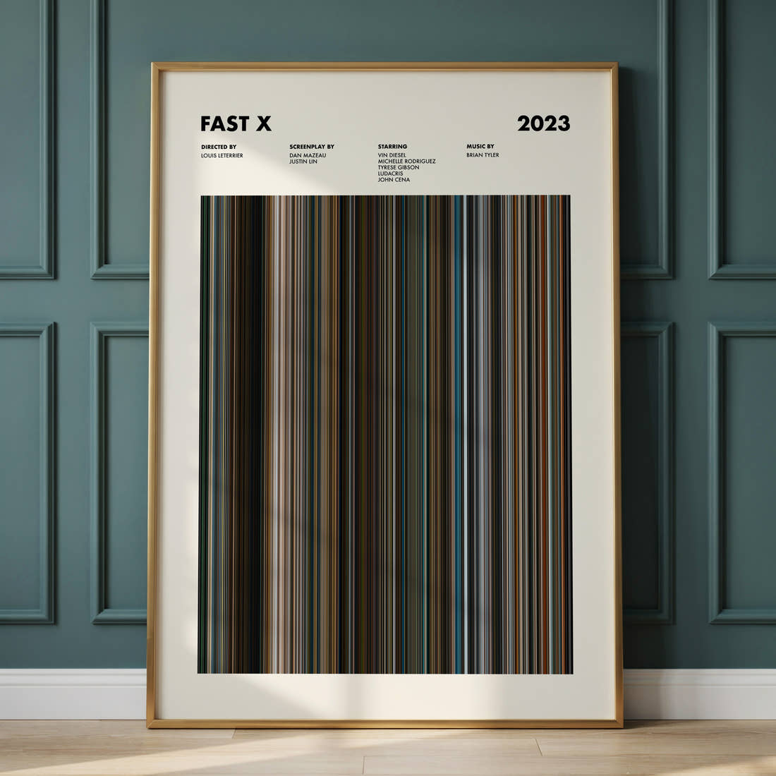 Fast X Movie Barcode Poster